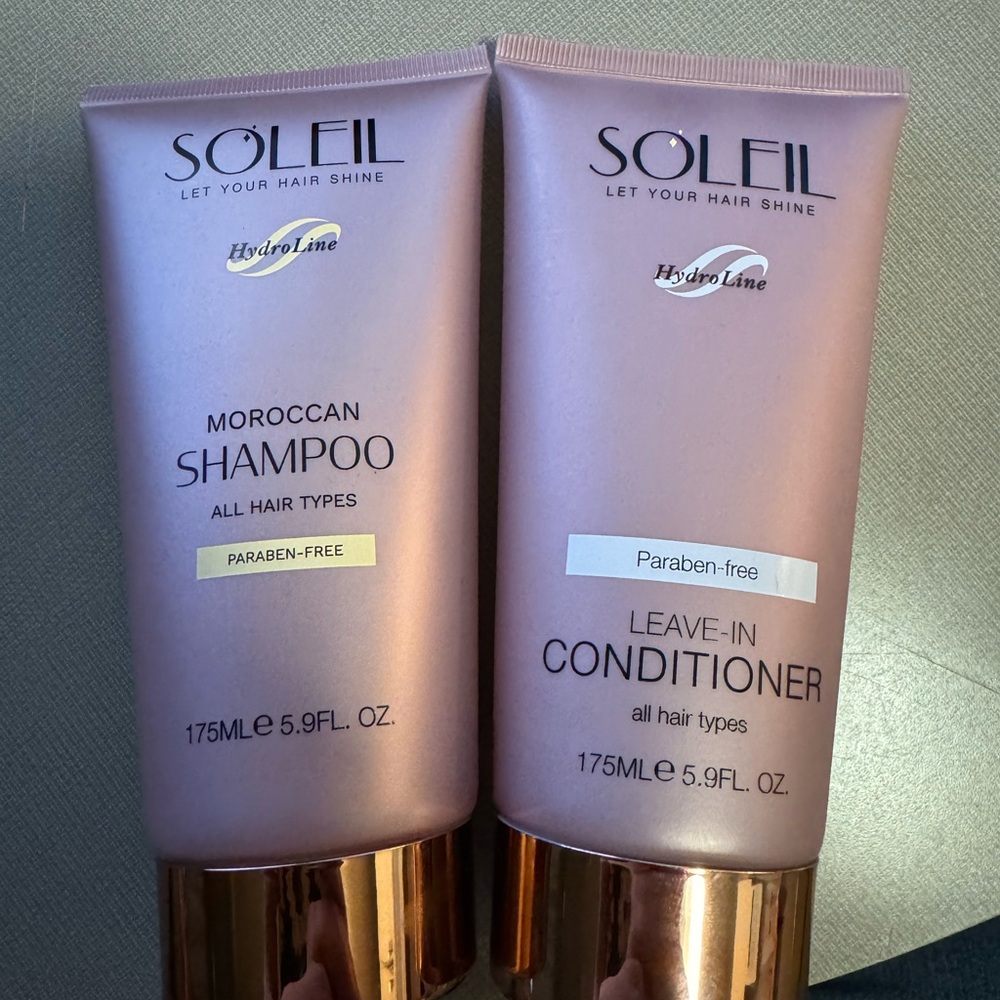 Soleil Moroccan Shampoo & Leave-In Conditioner - Brand New!